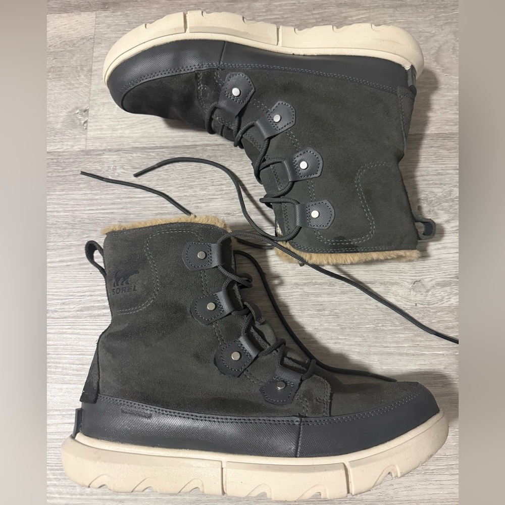 SOREL EXPLORER II JOAN FAUX FUR WATERPROOF BOOTS